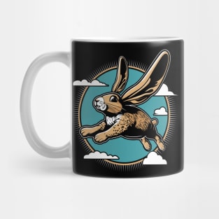 Flying Rabbit in the Sky Bunny Lover Mug